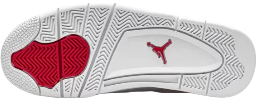 Back View of Jordan 4 Retro Metallic Red